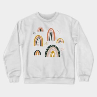 neutral rainbow pattern Crewneck Sweatshirt